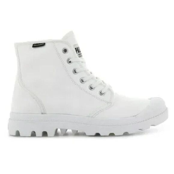 Palladium White Chunky Lug Sole Y2K High Top Vegan Combat Boots Sneakers Shoes - Picture 5 of 16